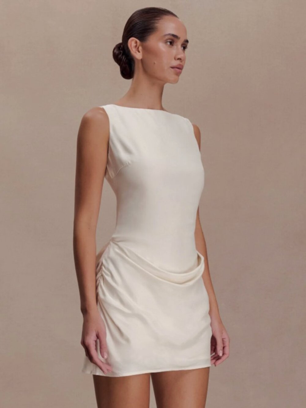 MESHKI Bexley Draped Mini Dress